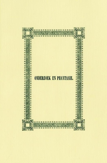 Afbeelding van Onderzoek en phantasie