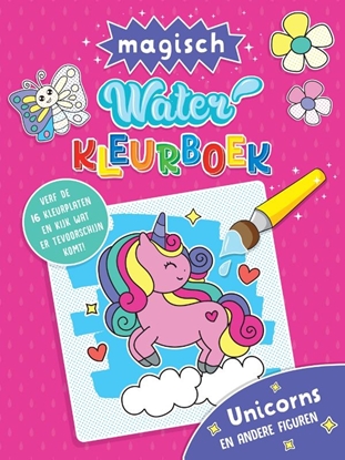 Afbeeldingen van Waterkleuren Waterkleurboek Unicorns en andere figuren