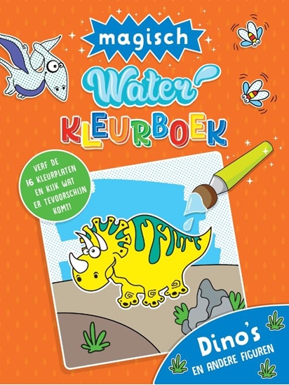 Afbeelding van Waterkleuren Waterkleurboek Dino's en andere figuren