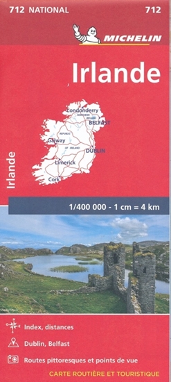 Afbeelding van Nationale kaarten Michelin Michelin Wegenkaart 712 Ierland