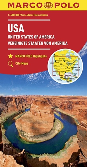 Afbeelding van Marco Polo Wegenkaart Marco Polo Wegenkaart U.S.A. - Verenigde Staten
