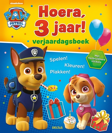 Afbeelding van Paw Patrol Hoera, 3 jaar! Verjaardagsboek