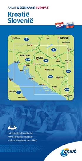 Afbeelding van ANWB Wegenkaart ANWB*Wegenkaart Europa 5. Kroatië/Slovenië