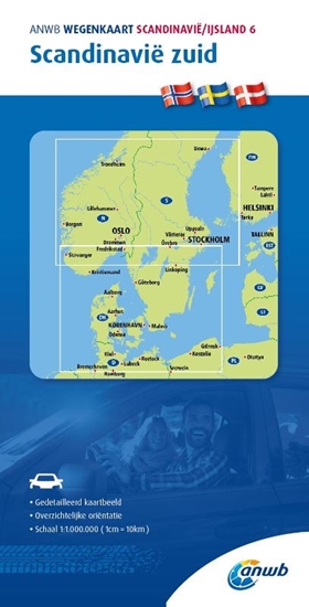 Afbeelding van ANWB Wegenkaart ANWB*Wegenkaart Scandinavië/IJsland 6. Scandinavië-Zuid