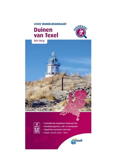 Afbeelding van ANWB Wandelregiokaart Wandelregiokaart Duinen van Texel 1:33.333