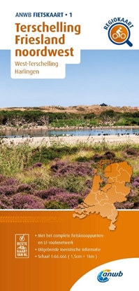 Afbeeldingen van ANWB Fietskaart Fietskaart Terschelling, Friesland noordwest 1:66.666