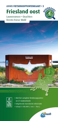Afbeeldingen van ANWB Fietsknooppuntenkaart Fietsknooppuntenkaart Friesland oost 1:100.000