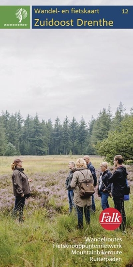 Afbeelding van Falk Staatsbosbeheer wandelkaart 12 Zuidoost-Drenthe