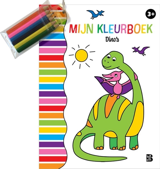 Afbeelding van Kleurboek met kleurpotloodjes Dinosaurussen