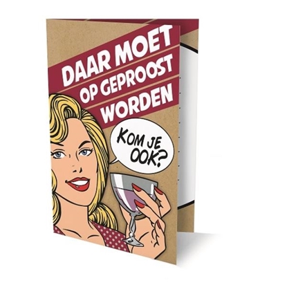 Afbeeldingen van FUN UITNODIGING PK 855 CHAMPAGNEGLAS / 6X3,95