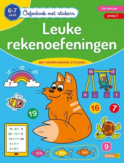 Afbeelding van Oefenboek met stickers Leuke rekenoefeningen