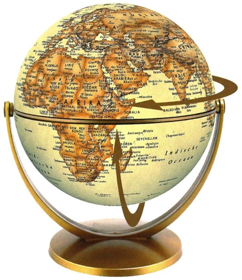 Afbeelding van Globe 15 cm antiek draai & kantel