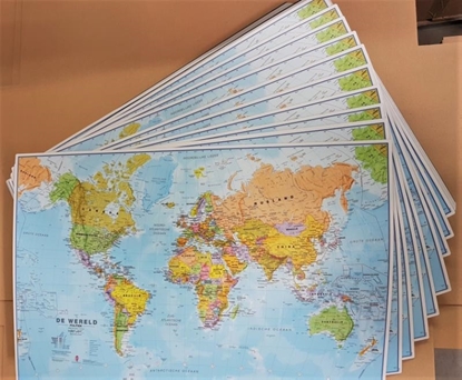 Afbeeldingen van SET: Muismat wereld 1/60M per 10 stuks