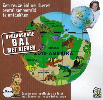 Afbeeldingen van Opblaasbare bol 50 dieren maxi