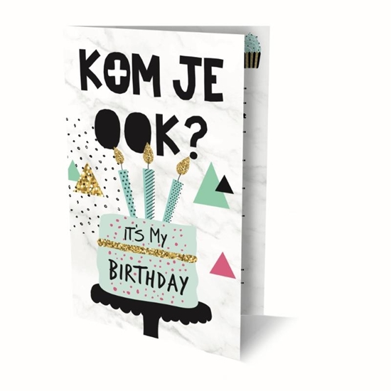 Afbeelding van UITNODIGINGEN CAKE PK 891 / 6X3,95 - FSC MIX CREDIT