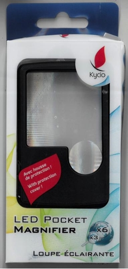 Afbeelding van Led Pocket magnifier x3 en x6 kycio
