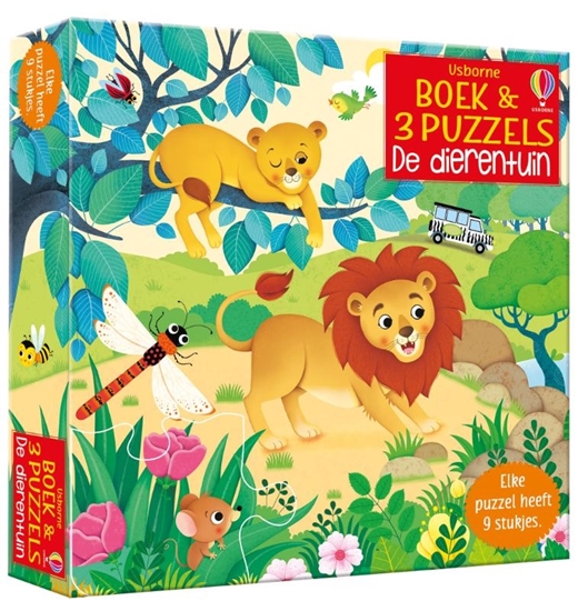 Afbeelding van Boek & 3 Puzzels De dierentuin