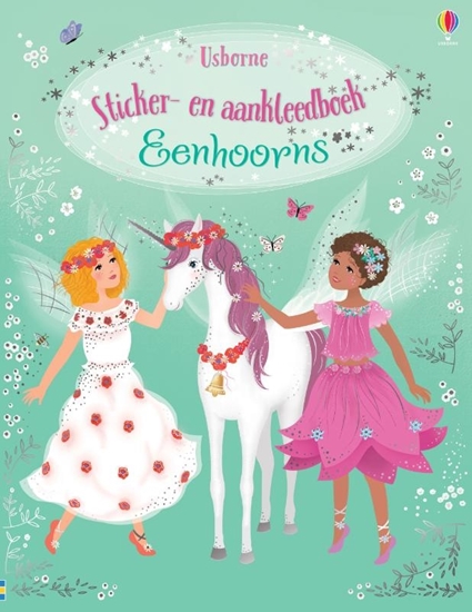 Afbeelding van Sticker- en aankleedboek Eenhoorns