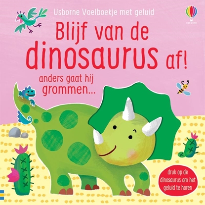 Afbeeldingen van Usborne Voelboekje met geluid Blijf van de dinosaurus af!