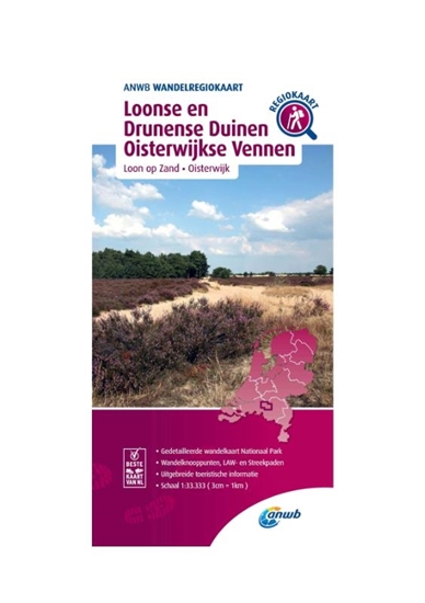 Afbeelding van ANWB Wandelregiokaart Loonse en Drunense Duinen, Oisterwijkse Vennen