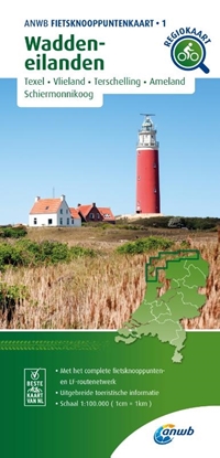 Afbeeldingen van ANWB Fietsknooppuntenkaart Fietsknooppuntenkaart Waddeneilanden 1:100.000