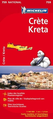 Afbeeldingen van Nationale kaarten Michelin Michelin Wegenkaart 759 Kreta