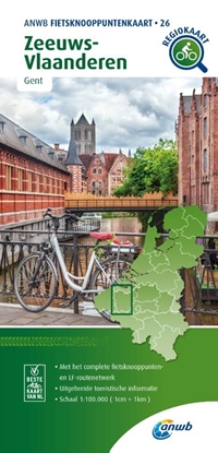 Afbeeldingen van ANWB Fietsknooppuntenkaart Fietsknooppuntenkaart Zeeuws-Vlaanderen 1:100.000