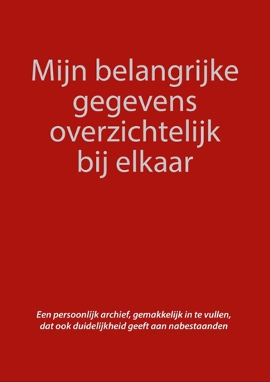 Afbeelding van Mijn belangrijke gegevens overzichtelijk bij elkaar