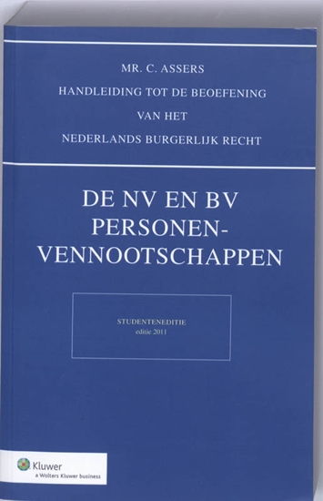 Afbeelding van Asser NV en BV, Personenvenootschappen studenteneditie 2011