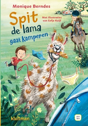 Afbeeldingen van Lekker lezen met Kluitman Spit de lama gaat kamperen
