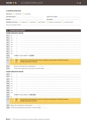 Afbeeldingen van SCID-5-S: Scoreformulieren (50 ex.)