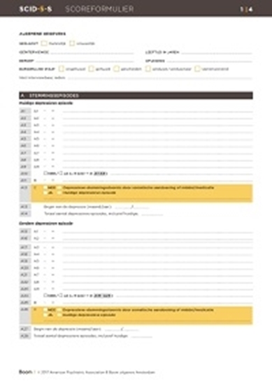 Afbeelding van SCID-5-S: Scoreformulieren (50 ex.)