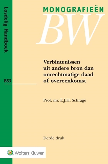 Afbeelding van Monografieen BW Verbintenissen uit andere bron dan onrechtmatige daad of overeenkomst