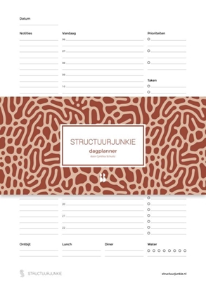 Afbeeldingen van Structuurjunkie De Structuurjunkie Dagplanner