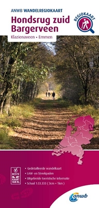 Afbeeldingen van ANWB Wandelregiokaart Hondsrug zuid, Bargerveen