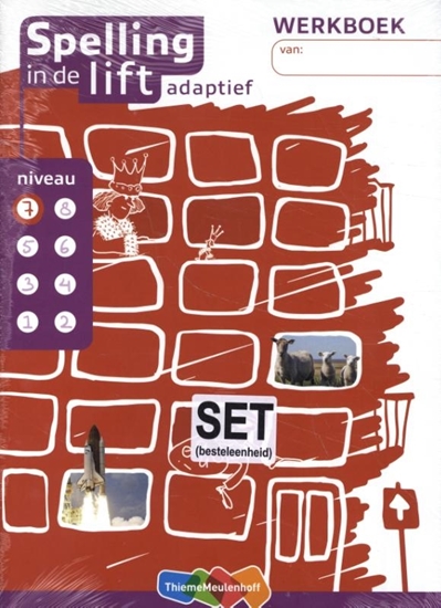Afbeelding van Spelling in de lift adaptief (set van 5) niveau 7 Werkboek
