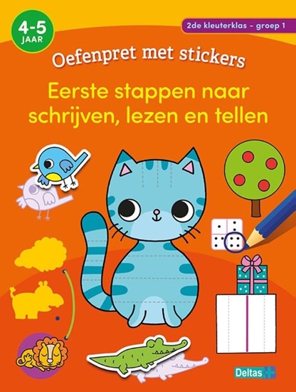 Afbeelding van Oefenpret met stickers - Eerste stappen naar schrijven, lezen en tellen groep 1