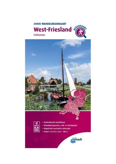 Afbeelding van ANWB Wandelregiokaart West-Friesland
