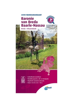 Afbeeldingen van ANWB Wandelregiokaart Wandelregiokaart Baronie van Breda, Baarle-Nassau 1:33.333