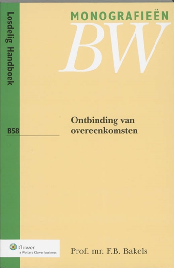 Afbeelding van Monografieen BW Ontbinding van overeenkomsten