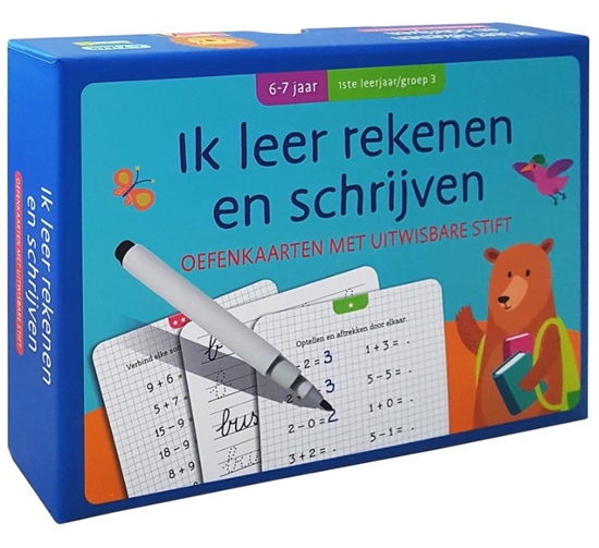 Afbeelding van Oefenkaarten met uitwisbare stift - Ik leer rekenen en schrijven 6-7 jaar groep 3