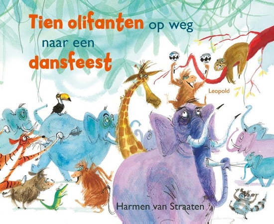 Afbeelding van Grappige en ondeugende rijmprentenboeken Tien olifanten op weg naar een dansfeest