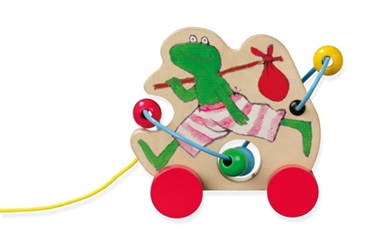 Afbeeldingen van Kikker Houten trekfiguur