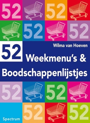 Afbeeldingen van 52 weekmenu's en boodschappenlijstjes