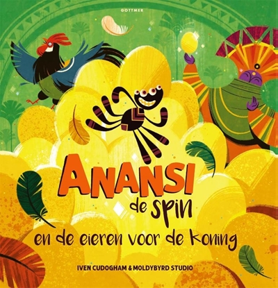 Afbeeldingen van Anansi de spin Anansi de spin en de eieren voor de koning