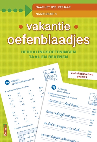 Afbeelding van Vakantie oefenblaadjes "naar groep 4"