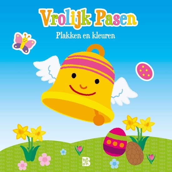 Afbeelding van Pasen Vrolijk Pasen - kleuren en plakken