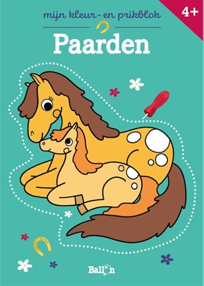 Afbeeldingen van Kleur- en prikblokken Paarden 4+