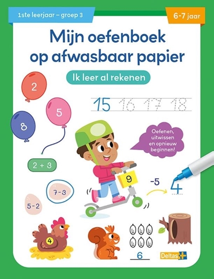 Afbeelding van Mijn oefenboek op afwasbaar papier Ik leer al rekenen 6-7 jaar