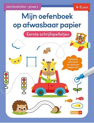 Afbeeldingen van Mijn oefenboek op afwasbaar papier Eerste schrijfspelletjes 4-5 jaar